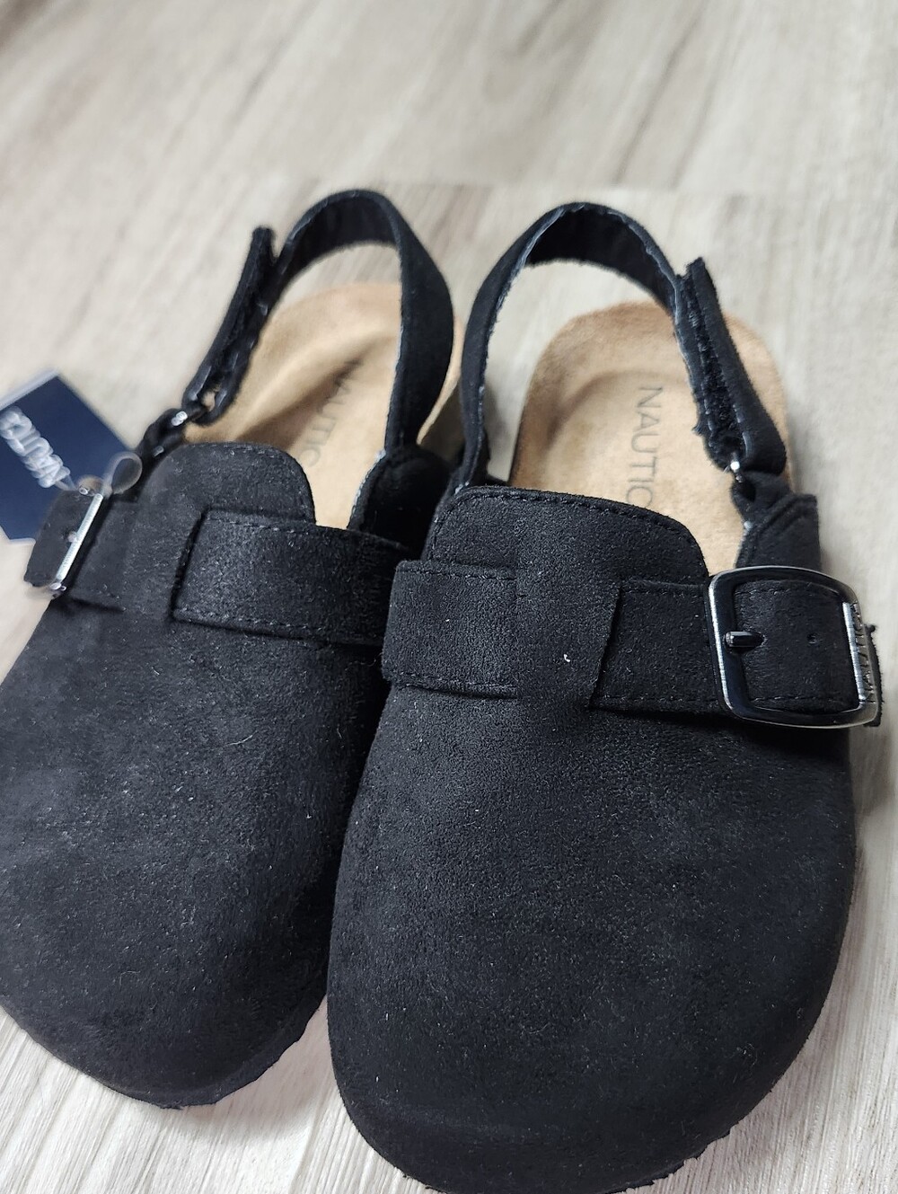Nautica Black Slip On Kids Berlin Clogs Size 10 Boys Girls Unisex Comfort NEW - Picture 2 of 6